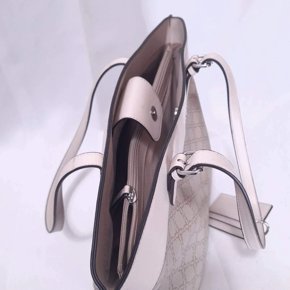 Nine West Beige and Light Pink Tote Bag